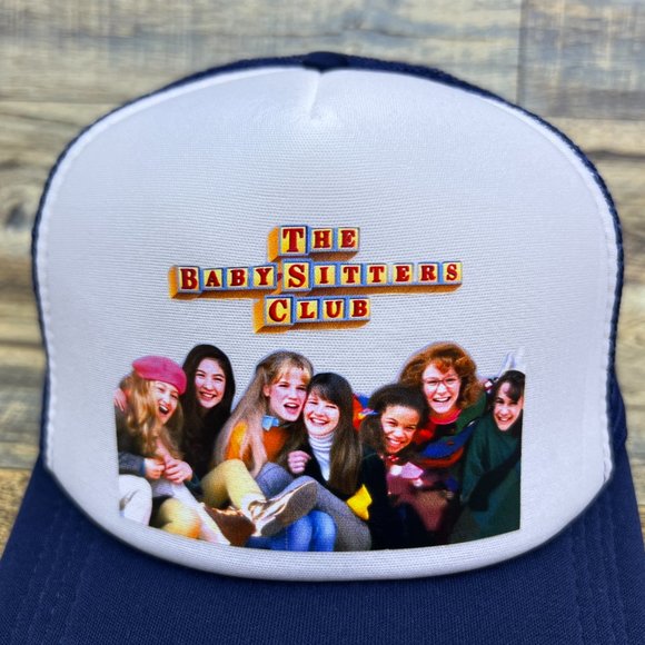 The Babysitters Club Mens Trucker Hat Blue Snapback Scholastic Books 80s Cap - Picture 3 of 8